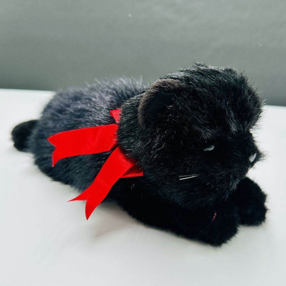 Vintage Ty Classic "Licorice" Beanie Buddy 14” Plush Black Persian Cat 1997 - Picture 5 of 12